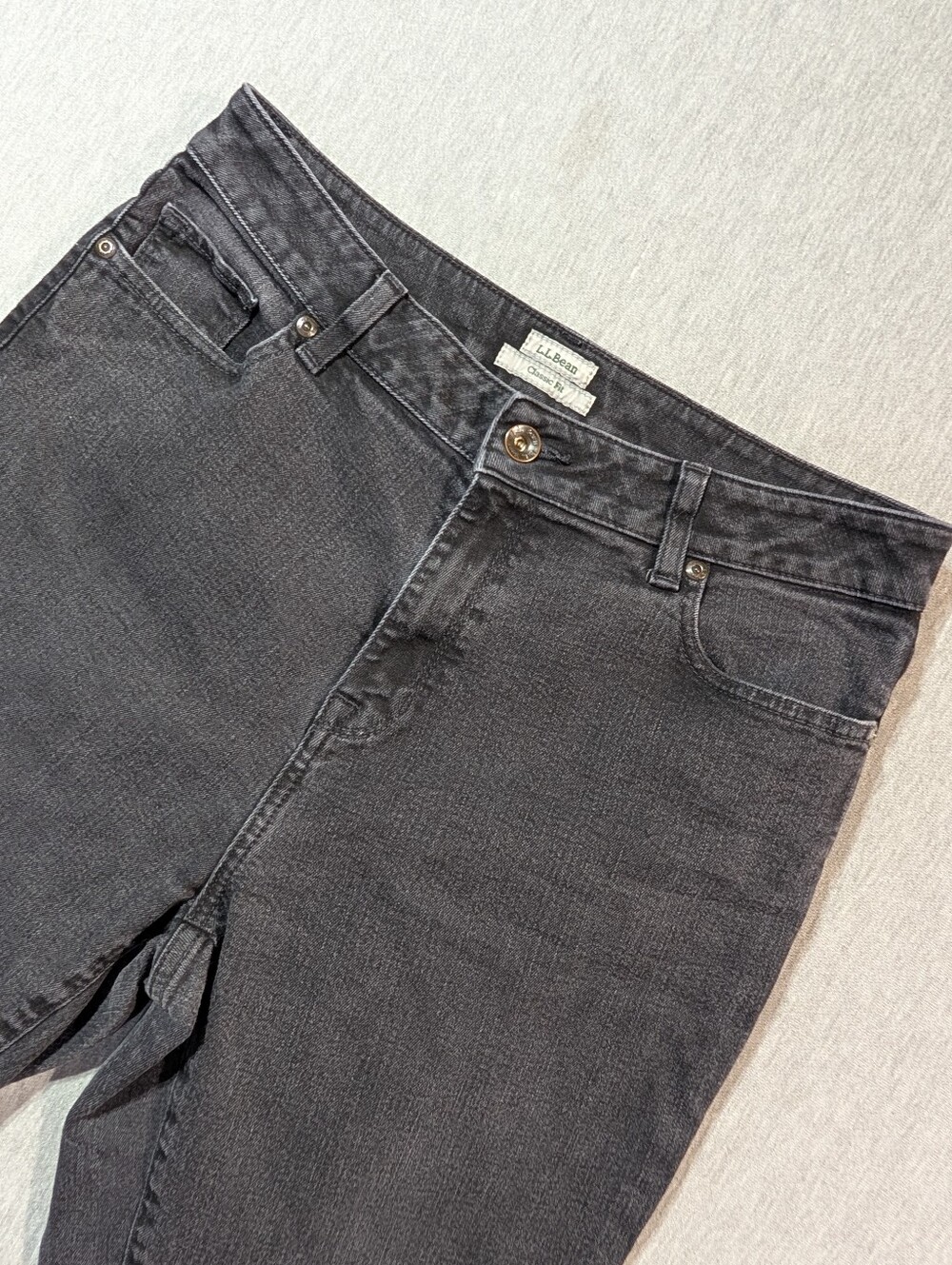 L.L. Bean Classic Fit Black Jeans 12 Reg